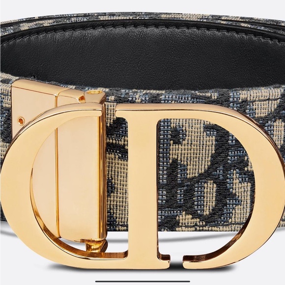 Dior Black and Gold Reversible Belt - Picture 5 of 6